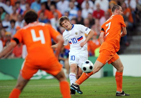 2008年欧洲杯1/4决赛：荷兰对阵俄罗斯——橙色风暴的逆袭